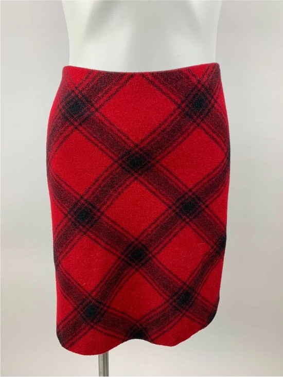 Talbots Dresses & Skirts - Talbots Black Red Pink Plaid Pencil Straight Skirt 10 Petite EUC